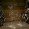 1.14m Outdoor Light Up Reindeer Christmas Decoration With Twinkling Warm White LEDs