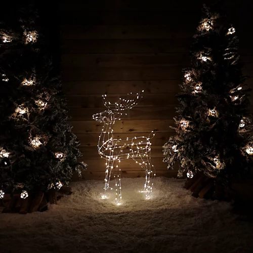 1.14m Outdoor Light Up Reindeer Christmas Decoration With Twinkling Warm White LEDs 2 1.14m Outdoor Light Up Reindeer Christmas Decoration With Twinkling Warm White LEDs - Image 2