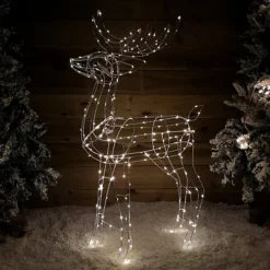 1.14m Outdoor Light Up Reindeer Christmas Decoration With Twinkling Warm White LEDs 6 1.14m Outdoor Light Up Reindeer Christmas Decoration With Twinkling Warm White LEDs -Deals Christmas Decor Store 1 14m outdoor light up reindeer christmas decoration with twinkling warm white leds5056589193126 03c MP