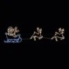 1.2m Flashing Chasing Christmas Santa Sleigh And Reindeer With 190 Red White And Blue Pin Wire LED