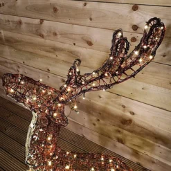 1.2m Flashing Warm White 200 LED Reindeer Outdoor Christmas Light Up Decorations -Deals Christmas Decor Store 1 2m flashing warm white 200 led reindeer outdoor christmas light up decorations5056589107093 04c MP