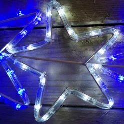 1.2m LED Rope Light 7 Star Silhouette Christmas Decoration In Cool White & Blue -Deals Christmas Decor Store 1 2m led rope light 7 star silhouette christmas decoration in cool white blue5056589105334 04c MP