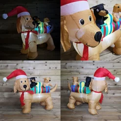 1.2m Premier Christmas Outdoor LED Inflatable Puppy