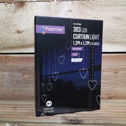 1.2m Premier Christmas Static Heart LED Silver Pin Wire V Curtain Lights In Warm White 7 1.2m Premier Christmas Static Heart LED Silver Pin Wire V Curtain Lights In Warm White -Deals Christmas Decor Store 1 2m premier christmas static heart led silver pin wire v curtain lights in warm white5056589106843 04c MP