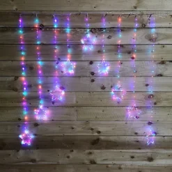 1.2m Premier Christmas Static Star LED Silver Pin Wire V Curtain Lights In Rainbow 7 1.2m Premier Christmas Static Star LED Silver Pin Wire V Curtain Lights In Rainbow -Deals Christmas Decor Store 1 2m premier christmas static star led silver pin wire v curtain lights in rainbow5056589182540 04c MP