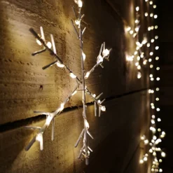 1.2m X 1.2m Premier Christmas Static Snowflake LED Silver Pin Wire V Curtain Lights In Warm White -Deals Christmas Decor Store 1 2m x 1 2m premier christmas static snowflake led silver pin wire v curtain lights in warm white5056589180720 03c MP