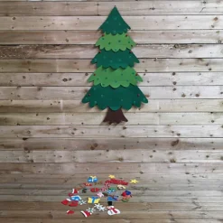 1.3m 33pcs DIY Felt Christmas Tree With Hook & Loop Decorations And 50 Multicoloured LEDs -Deals Christmas Decor Store 1 3m 33pcs diy felt christmas tree with hook loop decorations and 50 multicoloured leds5056589182113 04c MP