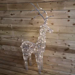 1.3m Grey Outdoor Standing LED Wicker Reindeer Christmas Decoration In Warm White -Deals Christmas Decor Store 1 3m grey outdoor standing led wicker reindeer christmas decoration in warm white5056589198404 04c MP