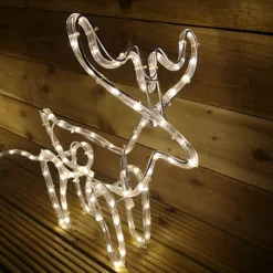 1.4m LED Reindeer With Sleigh Christmas Rope Light Silhouette In Warm White -Deals Christmas Decor Store 1 4m led reindeer with sleigh christmas rope light silhouette in warm white5056589106898 03c MP