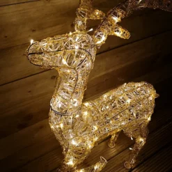 1.5m LED Indoor Outdoor Acrylic Standing Reindeer Christmas Decoration In Warm White -Deals Christmas Decor Store 1 5m led indoor outdoor acrylic standing reindeer christmas decoration in warm white5056589184445 04c MP