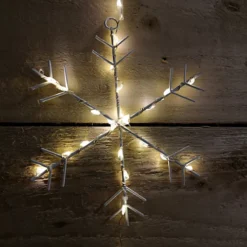 1.5m Static Snowflake LED Pin Wire Curtain Christmas Lights Decoration -Deals Christmas Decor Store 1 5m static snowflake led pin wire curtain christmas lights decoration5029936922038 04c MP