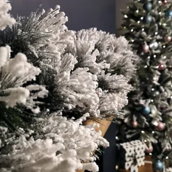 1.8m (6ft) Premier Christmas Snow Flocked & Large Cone Garland -Deals Christmas Decor Store 1 8m 6ft premier christmas snow flocked large cone garland5056589195588 04c MP