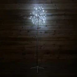 1.8m Champagne Outdoor Christmas Tree With 72 Static 24 Flashing White LEDs
