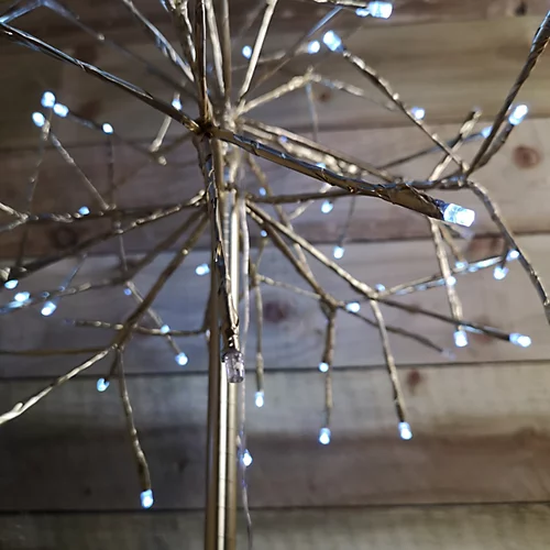 1.8m Champagne Outdoor Christmas Tree With 72 Static 24 Flashing White LEDs 3 1.8m Champagne Outdoor Christmas Tree With 72 Static 24 Flashing White LEDs - Image 3