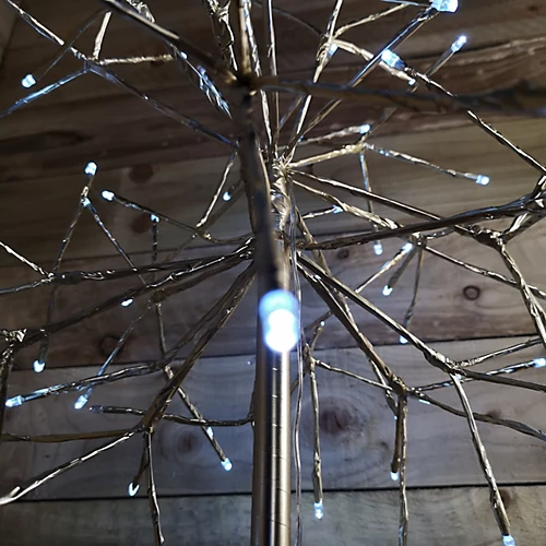 1.8m Champagne Outdoor Christmas Tree With 72 Static 24 Flashing White LEDs 4 1.8m Champagne Outdoor Christmas Tree With 72 Static 24 Flashing White LEDs - Image 4