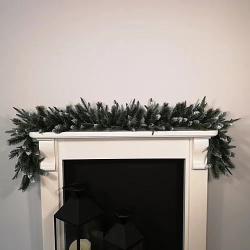 1.8m Premier Christmas Artificial Fairmont Fir Snow Tipped Plain Green Garland 2 1.8m Premier Christmas Artificial Fairmont Fir Snow Tipped Plain Green Garland - Image 2