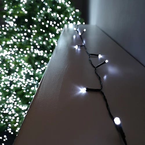 1000 LED 100m Premier Christmas Indoor Outdoor Multi Function Battery Operated String Lights With Timer In Cool White 1 1000 LED 100m Premier Christmas Indoor Outdoor Multi Function Battery Operated String Lights With Timer In Cool White