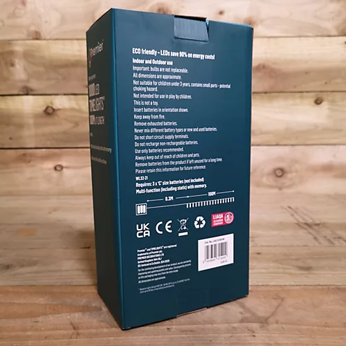 1000 LED 100m Premier Christmas Indoor Outdoor Multi Function Battery Operated String Lights With Timer In Cool White 4 1000 LED 100m Premier Christmas Indoor Outdoor Multi Function Battery Operated String Lights With Timer In Cool White - Image 4