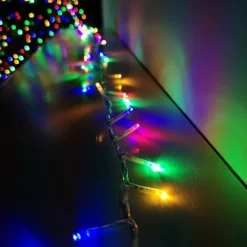 1000 LED 25m Premier TreeBrights Christmas Multi Function Mains Operated String Lights With Timer & Clear Cable In Multicoloured