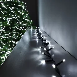 1000 LED 25m UltraBrite Multi Function Christmas Tree Lights With Timer In White