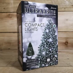 1000 LED 25m UltraBrite Multi Function Christmas Tree Lights With Timer In White -Deals Christmas Decor Store 1000 led 25m ultrabrite multi function christmas tree lights with timer in white5056589106805 03c MP