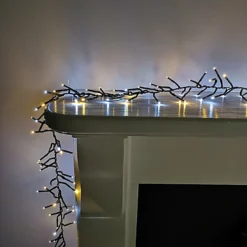 12.4m 960 LED Premier Cluster Christmas Lights With Timer In Cool & Warm White