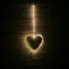 120 Micro LED Indoor Outdoor Hanging Heart Frame Christmas Decoration