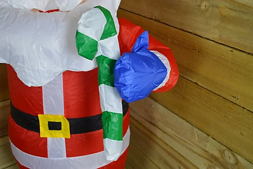 120cm (4ft) Tall Inflatable Indoor / Outdoor Christmas Santa & Candy Cane 3 120cm (4ft) Tall Inflatable Indoor / Outdoor Christmas Santa & Candy Cane - Image 3