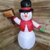 122cm (4ft) Inflatable LED Outdoor Winter Snowman With Merry Christmas Sign