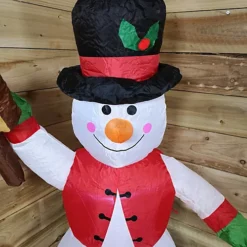 122cm (4ft) Inflatable LED Outdoor Winter Snowman With Merry Christmas Sign -Deals Christmas Decor Store 122cm 4ft inflatable led outdoor winter snowman with merry christmas sign5056589183288 03c MP