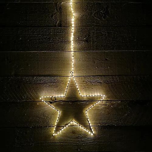 130 Micro LED Indoor Outdoor Hanging Star Frame Christmas Decoration 1 130 Micro LED Indoor Outdoor Hanging Star Frame Christmas Decoration