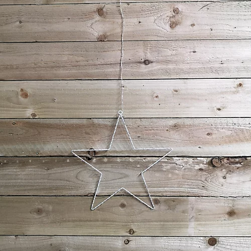 130 Micro LED Indoor Outdoor Hanging Star Frame Christmas Decoration 4 130 Micro LED Indoor Outdoor Hanging Star Frame Christmas Decoration - Image 4