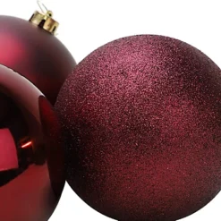 15cm/3Pcs Christmas Baubles Shatterproof Burgundy,Tree Decorations -Deals Christmas Decor Store 15cm 3pcs christmas baubles shatterproof burgundy tree decorations5056141073903 03c MP