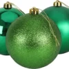 15cm/3Pcs Christmas Baubles Shatterproof Dark Green,Tree Decorations