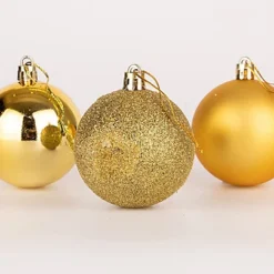15cm/3Pcs Christmas Baubles Shatterproof Gold,Tree Decorations -Deals Christmas Decor Store 15cm 3pcs christmas baubles shatterproof gold tree decorations5056141073897 03c MP