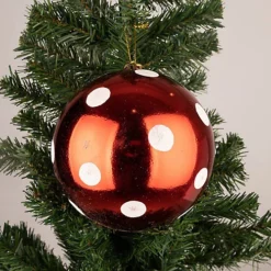 15cm/3Pcs Christmas Baubles Shatterproof Red White Polka Dots,Tree Decorations -Deals Christmas Decor Store 15cm 3pcs christmas baubles shatterproof red white polka dots tree decorations5056141073934 03c MP
