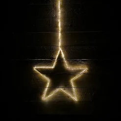 175 Micro LED Indoor Outdoor Hanging Star Frame Christmas Decoration