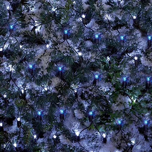 180 LED 1.7m X 1.2m Premier Multi Action Christmas Net Window Lights In Blue & White 2 180 LED 1.7m X 1.2m Premier Multi Action Christmas Net Window Lights In Blue & White - Image 2
