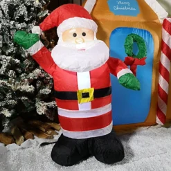 185 X 195cm Large Inflatable LED Santa Grotto Outdoor Christmas Decoration -Deals Christmas Decor Store 185 x 195cm large inflatable led santa grotto outdoor christmas decoration5056589193546 03c MP