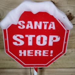1m Outdoor Christmas Lit Multi Function Santa Stop Here Stake Sign With Base In Multicoloured -Deals Christmas Decor Store 1m outdoor christmas lit multi function santa stop here stake sign with base in multicoloured5056589183363 04c MP