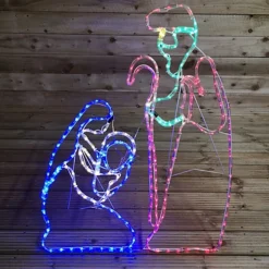 1m Premier Nativity Scene Multicoloured LED Rope Light Silhouette Outdoor Christmas Decoration -Deals Christmas Decor Store 1m premier nativity scene multicoloured led rope light silhouette outdoor christmas decoration5056589199739 02c MP