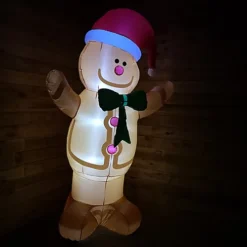 2.4m Indoor Outdoor Inflatable LED Christmas Gingerbread Man -Deals Christmas Decor Store 2 4m indoor outdoor inflatable led christmas gingerbread man5056589106119 03c MP