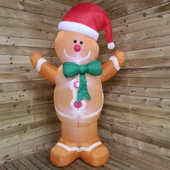 2.4m Indoor Outdoor Inflatable LED Christmas Gingerbread Man -Deals Christmas Decor Store 2 4m indoor outdoor inflatable led christmas gingerbread man5056589106119 04c MP