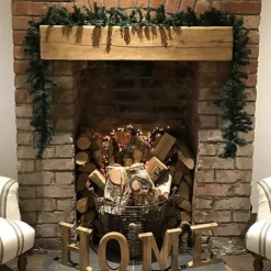 2 Pack: 2.7m (9ft) X 20cm Canadian Pine Christmas Garland Plain Green