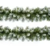 2 X Artificial Christmas Garland Snow Tipped Green Garland Premier Decor 2.7M