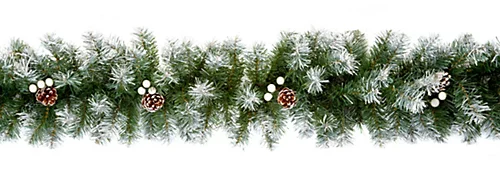 2 X Artificial Christmas Garland Snow Tipped White Berry And Pine Cone Green Garland 2.7M 3 2 X Artificial Christmas Garland Snow Tipped White Berry And Pine Cone Green Garland 2.7M - Image 3