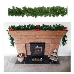 2 X Everlands Plain Artificial Christmas Imperial Garland Indoor And Outdoor 270cm X 25cm