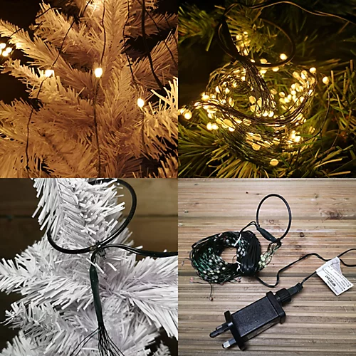 200 LED 10 X 1.9m Premier Multi Function Waterfall Christmas Tree Lights With Timer In Gold 1 200 LED 10 X 1.9m Premier Multi Function Waterfall Christmas Tree Lights With Timer In Gold
