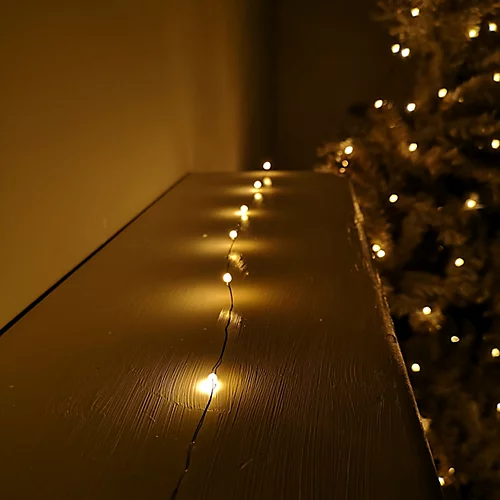 200 LED 10 X 1.9m Premier Multi Function Waterfall Christmas Tree Lights With Timer In Gold 2 200 LED 10 X 1.9m Premier Multi Function Waterfall Christmas Tree Lights With Timer In Gold - Image 2