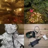 200 LED 10 X 1.9m Premier Multi Function Waterfall Christmas Tree Lights With Timer In Red & Gold
